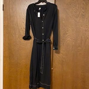 Button Front MIDI Shirtdress in Tencel